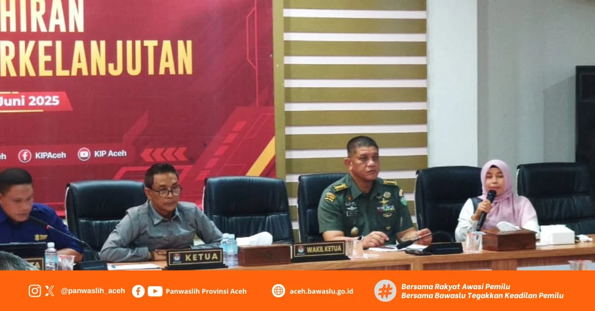 Panwaslih Provinsi Aceh Menghadiri Rapat koordinasi Pemutakhiran Data Pemilih Berkelanjutan (DPB) Tahun 2025