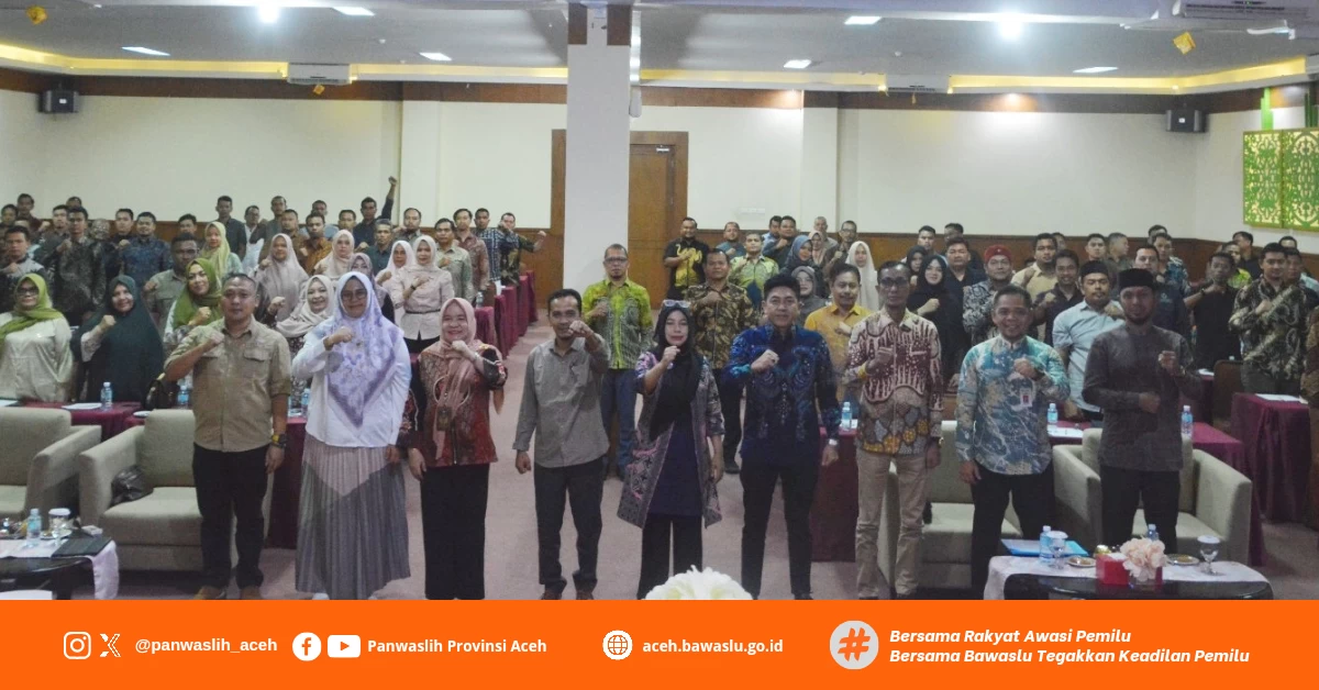 Panwaslih Provinsi Aceh Mengadakan Rapat Evaluasi Pengawasan Tahapan Pemilu Tahun 2024