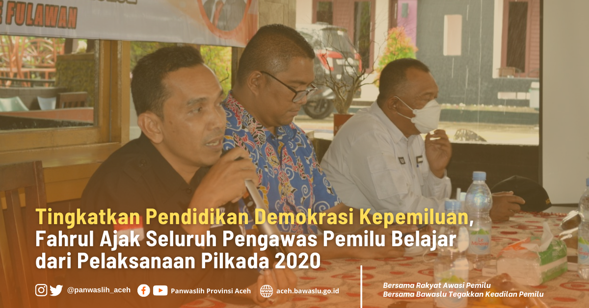 Berbagi Pengalaman Pilkada 2020, Fritz: Ada Tiga Persoalan Penyebab PSU