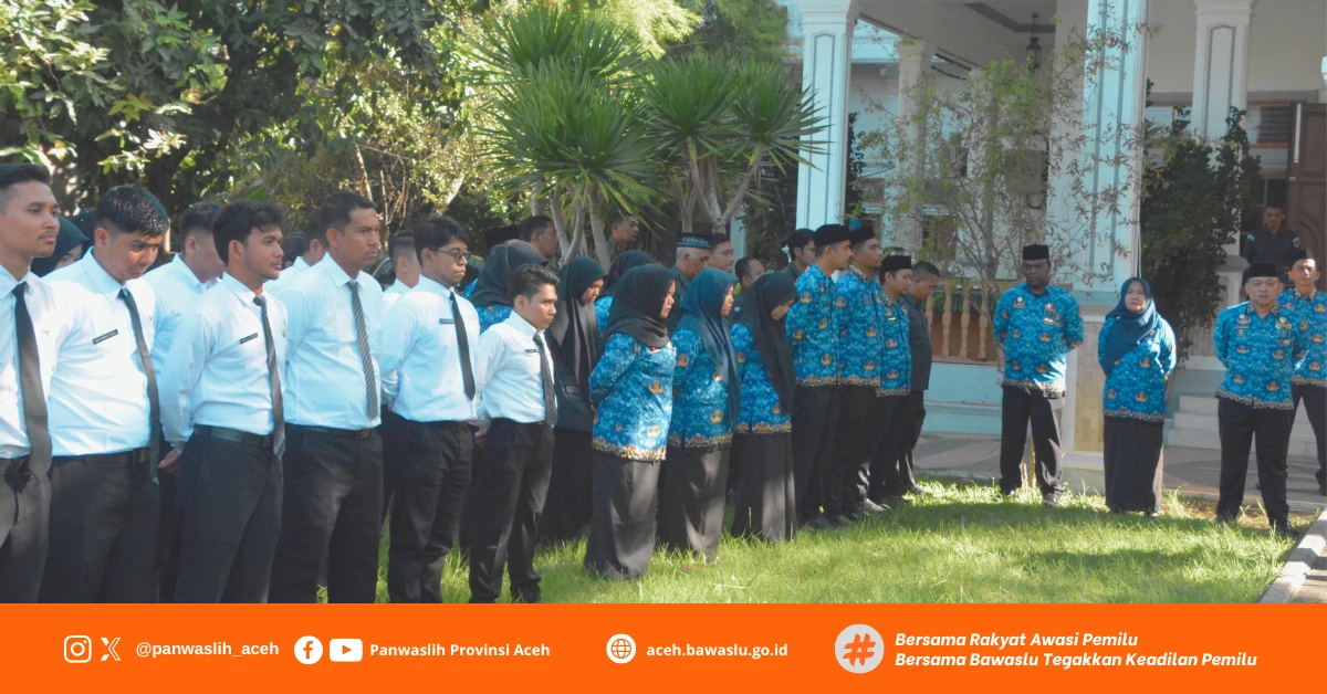 Panwaslih Provinsi Aceh Terima CPNS Baru Bertepatan dengan Upacara Peringatan Hari Lahir Pancasila 2025