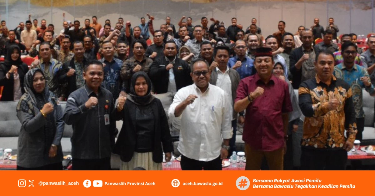Panwaslih Provinsi Aceh menyelenggarakan Rapat Koordinasi Penanganan Pelanggaran Penetapan Hasil Pemilu Tahun 2024