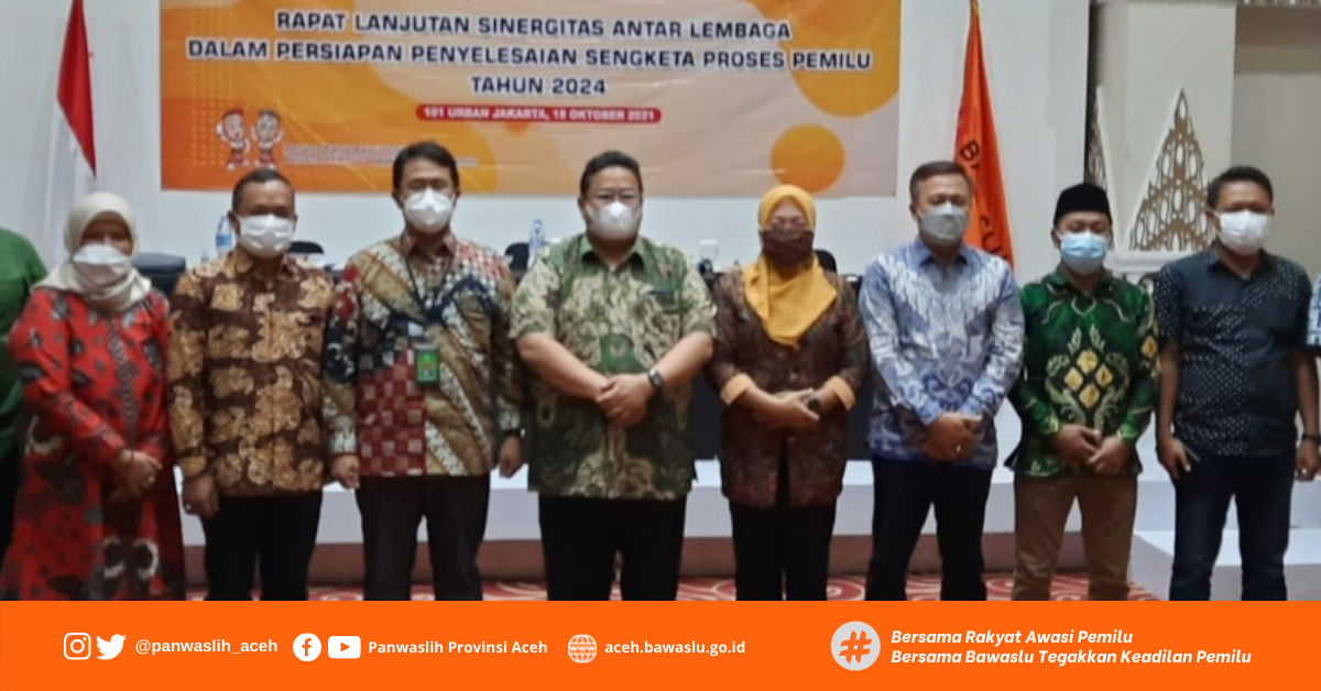 Panwaslih Provinsi Aceh Ikuti Rapat Sinergisitas Antar Lembaga Bersama Mahkamah Agung