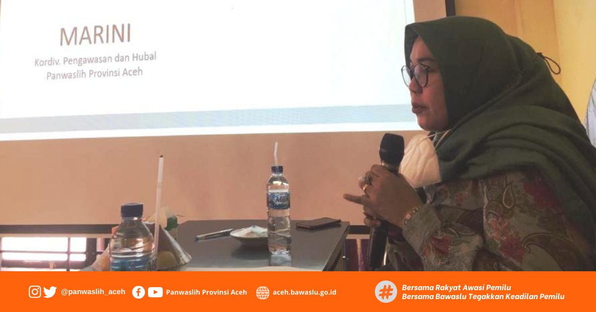 Marini Ajak Kawula Muda Nagan Raya Ikut Berpartisipati Aktif Dalam Proses Pengawasan Pemilu