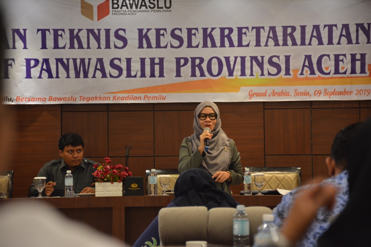 Tingkatkan Pengetahuan Staf, Panwaslih Provinsi Aceh Gelar Bimbingan Teknis