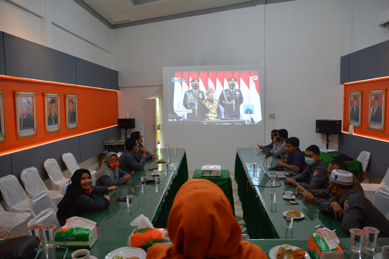 Panwaslih Provinsi Aceh Ikuti Sidang Paripurna Tahunan MPR RI Tahun 2020