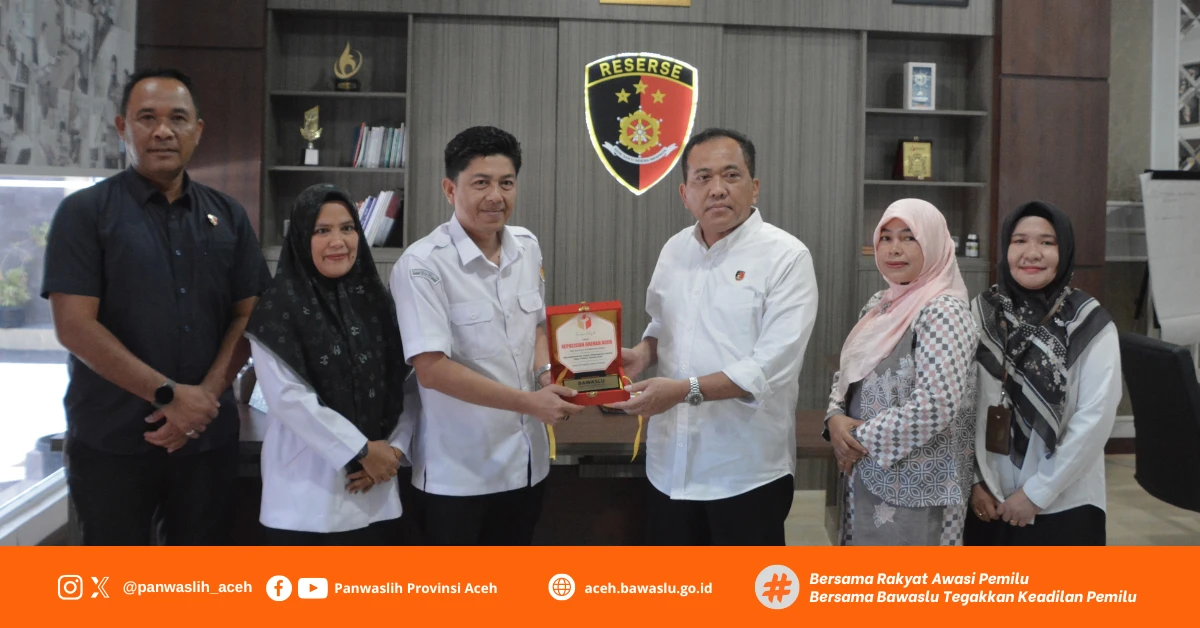 Memperkuat Sinergitas, Panwaslih Provinsi Aceh Melaksanakan Kunjungan Silaturahmi Ke Polda Aceh