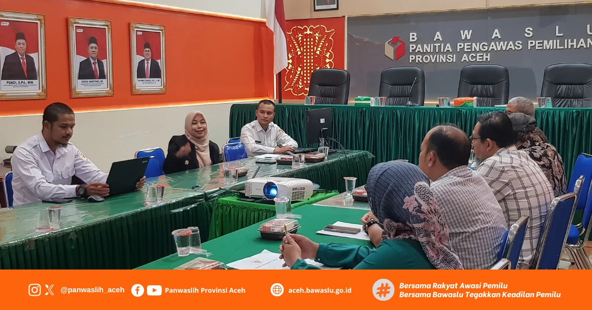 Panwaslih Provinsi Aceh Menerima Visitasi Komisi Informasi Aceh Dalam Rangka Penilaian Keterbukaan Informasi Publik