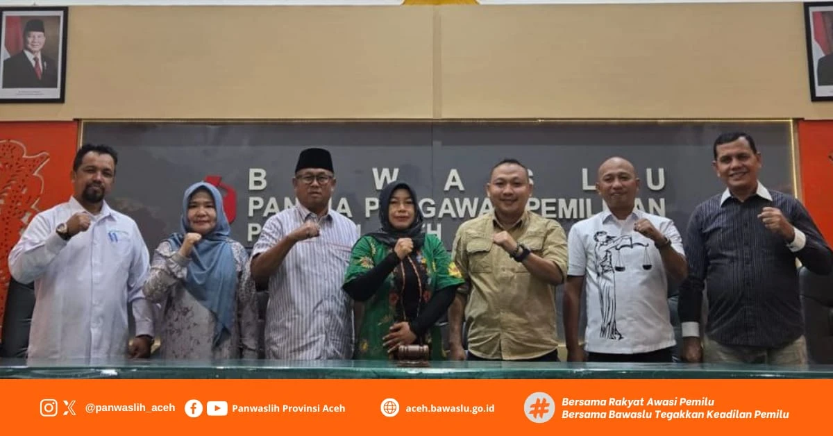 Panwaslih Provinsi Aceh Menerima Kunjungan Kerja DPRD Kabupaten Langkat Provinsi Sumatera Utara