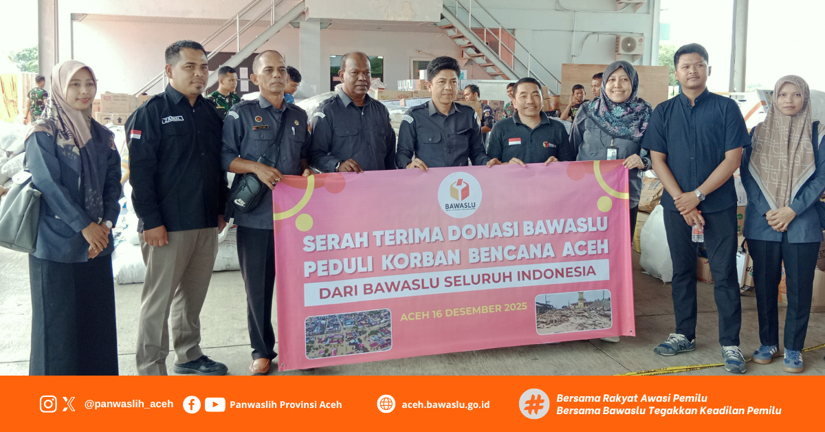 Bawaslu Provinsi Aceh menunjukkan kepedulian sosial dengan menyalurkan bantuan kemanusiaan kepada masyarakat yang terdampak bencana alam di sejumlah wilayah di Aceh