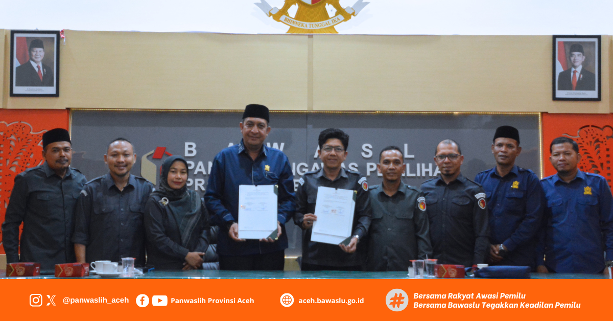 Bawaslu Provinsi Aceh resmi menjalin kerja sama dengan Universitas Islam Aceh (UIA)