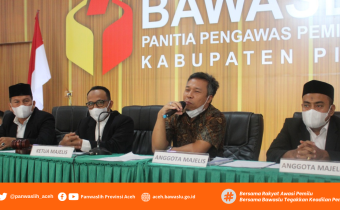 Panwaslih Provinsi Aceh Laksanakan Simulasi Penyelesaian Sengketa Di Panwaslih Kabupaten Pidie