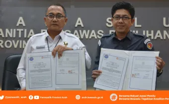 Panwaslih Provinsi Aceh Melaksanakan Perjanjian Kerja Sama Dengan Badan Narkotika Nasional Provinsi Aceh