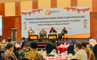 Panwaslih Provinsi Aceh Gelar Seminar Penegakan Hukum Pemilu dan Pemilihan