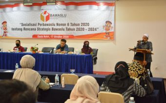 PERKUAT LEMBAGA, PANWASLIH PROVINSI ACEH SOSIALISASI PERBAWASLU NOMOR 6 TAHUN 2020