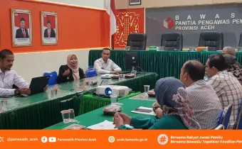 Panwaslih Provinsi Aceh Menerima Visitasi Komisi Informasi Aceh Dalam Rangka Penilaian Keterbukaan Informasi Publik