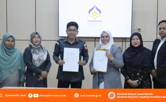 Panwaslih Provinsi Aceh dan Universitas Bina Bangsa Getsempena (UBBG) Melaksanakan Perjanjian Kerjasama