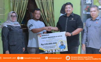 Penyerahan Dana Kerohiman dari Bawaslu RI yang diwakilkan Oleh Ketua Bawaslu Kota Subulussalam