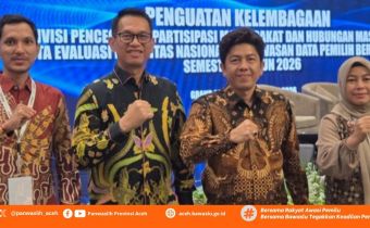 Ketua dan Anggota Bawaslu Provinsi Aceh  Mengikuti Kegitan Evaluasi Nasional PDPB